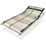 Sleepneo Extra stabiler Premium Lattenrost 120x200, bis 200Kg belastbar, Kopfteil verstellbar, 42 Latten, 7 Zonen Lattenrost aus Buche, Made in Germany