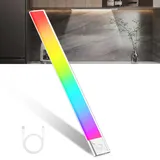 Comius Sharp Unterbauleuchte Küche LED Dimmbar 40CM, 89 LED Schrankbeleuchtung mit Bewegungsmelder, 2200mAh 5 Farbmodi USB Wiederaufladbares Schranklicht, Schrankleuchte Kabellos für Schrank