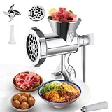 Manueller Fleischwolf, Wursthersteller, Fleischwolf aus Edelstahl, Fleischwolf für den Hausgebrauch, Fleischwolf, Hackfleisch, Küchenwerkzeug (Größe 10)