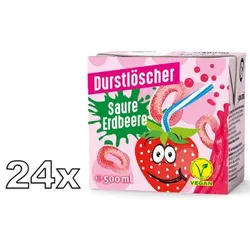Durstlöscher Saure Erdbeere Erfrischungsgetränk 24x500ml