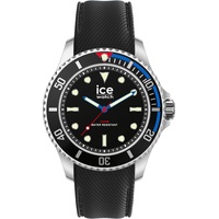 Ice-Watch - ICE steel Black blue red - Schwarze Herrenuhr mit Silikonarmband - 020379 (Medium)