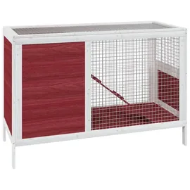 vidaXL Kaninchenstall Mokka 103x44x69,5 cm Massivholz Kiefer