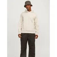 JACK & JONES Aero Print Sweat Hoodie in Beige,