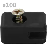 vidaXL Spanndrahthalter mit Schraube 100 Sets Anthrazit