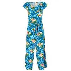 Blutsgeschwister Jumpsuit Hula Moo Moo - tropical hibiscus leo XL