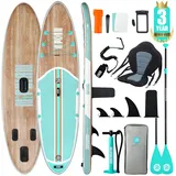 Niphean Stand up Paddling Board mit Sitz und Allem Zubehör, 320cm Paddleboard für Aller Fähigkeitsniveaus, SUP Board 200kg Tragkraft für 2 Personen, Standup Paddle Board for Adults