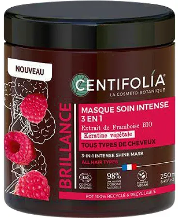 Centifolia 3In1 Haarmaske Mit Intensivem Glanz Bio-Himbeere Tiegel 250ml