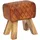 Wohnling Hocker Leder 40 x 48 x 27 cm Braun