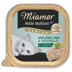 MIAMOR Milde Mahlzeit Senior Poultry Pure&Roe deer 100g