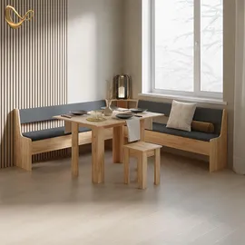 livinity® Eckbankgruppe, Tiberio Goldkraft Eiche 210 x 210 cm mit Tisch
