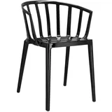 Kartell Venice Sthul, Glänzend Schwarz, Set of 2