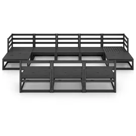 vidaXL 10-tlg. Garten-Lounge-Set Massivholz Kiefer