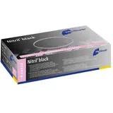 Meditrade Nitril® Einweghandschuhe schwarz – puderfrei, latexfrei, mikrogeraut, lebensmittelecht, Untersuchungshandschuhe & Schutzhandschuhe - Extra groß