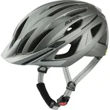 Alpina Gent MIPS - Reflektierender, Optimal Sichtbarer & Sicherer MIPS Fahrradhelm mt Fliegennetz Für Erwachsene, Dark-Silver matt, S (51-56 cm)