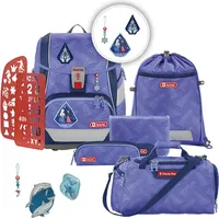 Step By Step Schulranzen-Aktions-Set 2IN1 PLUS „Ice Princess “ 8-teilig - Lila