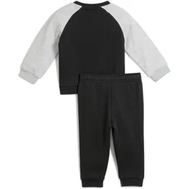Puma Unisex Baby Minicats Ess Raglan Crew Set Fl Inf Trainingsanzug, PUMA Schwarz-Gold Moon, 74 EU