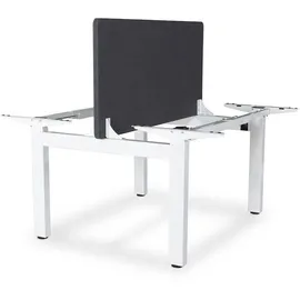eSmart ETX-221W Weiß Ergonomisches Steh-Sitz-Doppel-Schreibtisch-Gestell Stufenlos elektrisch höhenverstellbar 69-119cm in Weiß 4x Memory Kollisionsschutz Aktivitätserinnerung Soft-Start/Stopp