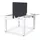 eSmart ETX-221W Weiß Ergonomisches Steh-Sitz-Doppel-Schreibtisch-Gestell Stufenlos elektrisch höhenverstellbar 69-119cm in Weiß 4x Memory Kollisionsschutz Aktivitätserinnerung Soft-Start/Stopp
