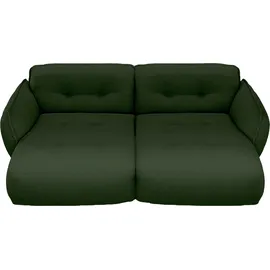 BeType Big-Sofa Be Fluffy Polyester 285 x 87 x 184 cm Dunkelgrün