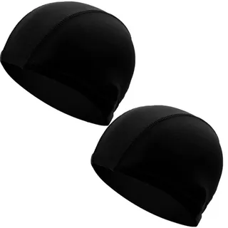 Elastische Badekappen, Badekappe Komfort Stoff, Unisex Badekappe, Spandex Badekappe, 2 Stücke Badehaube Schwimmhaube, Badekappe Herren, Nylon Badekappen, Dehnbare & Bequeme Badekappe