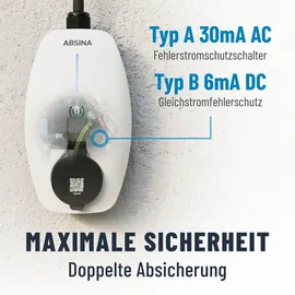 Absina Wallbox Typ 2 Mode 3 16 A 11 kW App, RFID