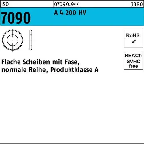 Unterlegscheibe ISO 7090 Fase 52 A 4 200 HV 1 Stück