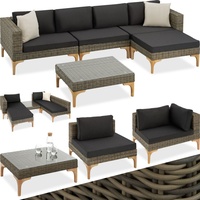 Tectake tectake® Rattan Lounge mit Aluminiumgestell Konstanza 
1