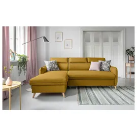 miuform Eckcouch Polyester 2-Sitzer Gelb