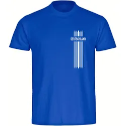 multifanshop Herren T-Shirt - Deutschland - Streifen - Druck weiß - Männer
