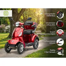 ECONELO E-Seniorenmobil Voltrixx 4-Rad 1000 Watt Rot