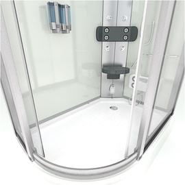 SeniorBad Duschkabine Duschtempel Fertigdusche Dusche D60-70T1L 120x80cm ohne 2K Scheiben Versiegelung