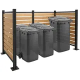 MCW Mülltonnen-Zaun MCW-K57 206 x 130 x 110 cm hellbraun