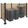 MCW Mülltonnen-Zaun MCW-K57 206 x 130 x 110 cm hellbraun