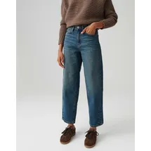 Opus Damen Barrel | LOLAH MODERN Barrel Jeans aus BCI Cotton Mix Mid Rise mid Retro Blue, 40 L28 - 40W / 28L