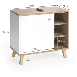 Vicco Waschbeckenunterschrank Senyo Sonoma/W Unterschrank