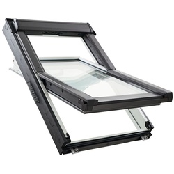Roto Schwingfenster Konfigurator RotoQ Q4 K200 Kunststoff Aluminium Dachfenster, Anti-Tau-Beschichtung, 134x140 cm (13/14),3-fach Verglasung,besser (Uw 0,9),Solar