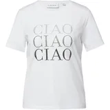 Comma, Jersey-T-Shirt Weiß 40