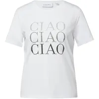 Comma, Jersey-T-Shirt Weiß 40