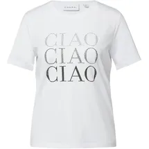 Comma, Jersey-T-Shirt Weiß 40