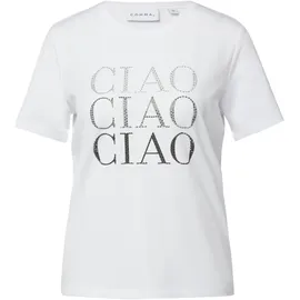 Comma, Jersey-T-Shirt Weiß 40