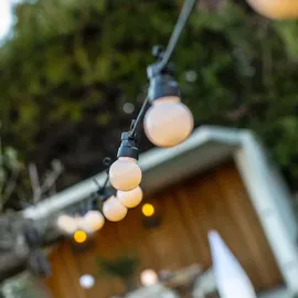 Lumi Jardin Lichterkette Solar 5,7 m 10 Globen weiß