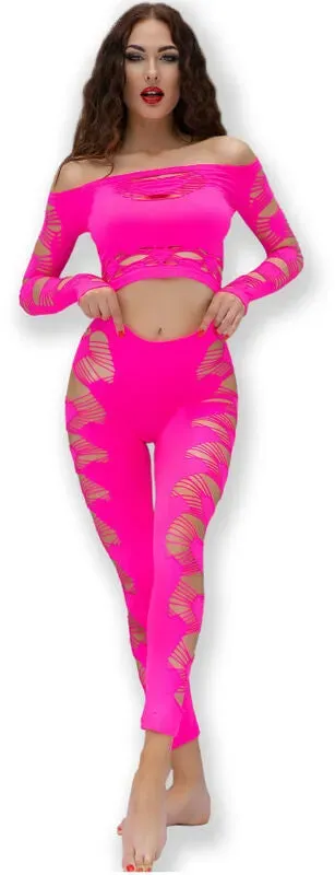 CHILIROSE  CR 4632 Top & Hose Pink L