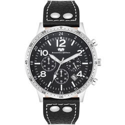 Rhodenwald & Söhne Chronograph Flight Captain aus Echtleder in Schwarz 225,0 mm Herren 