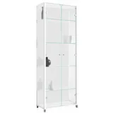 fif Möbel Glasvitrine, 58 x 172 x 32 cm (B/H/T) weiß