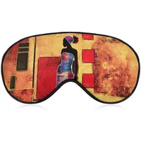 Lustige Schlafmaske für Damen und Herren, Afrika, Ethno-Retro, schwarze Frau, weiche Augenbinde, Augenmaske zum Schlafen, verstellbares elastisches Band, Verdunkelungs-Schlafbezug, Augenschutz für R