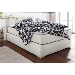 Boxspringbett "Chelles", beige (natur), B:147cm L:225cm, Samtoptik (100% Polyester), Bezug der Spiegelfläche Matratzendrell aus 100% Polyester, Struktur fein 100% Polyester), GUIDO MARIA KRETSCHMER HOME & LIVING, Komplettbetten, Boxspringbett, inkl. Kaltschaumtopper, in 5 Breiten und 3 Matratzenarten