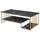 [en.casa] Couchtisch Klibro 120x60x42 cm Marmoroptik, schwarz/Goldfarben