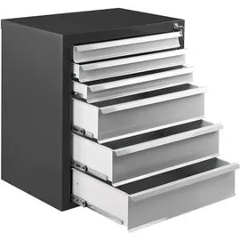 ADB Schubladenschrank 6 Schubladen, 70x43,5x75 cm (ral 7016 / Ral 7035)