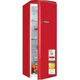 Exquisit Retro Kühlschrank RKS325-V-H-160C (225 l, 1465 mm hoch, Rot)