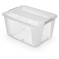 Kreher Kreher® Aufbewahrungsbox Transportbox Kleiderbox Kunststoffbox mit Deckel und
